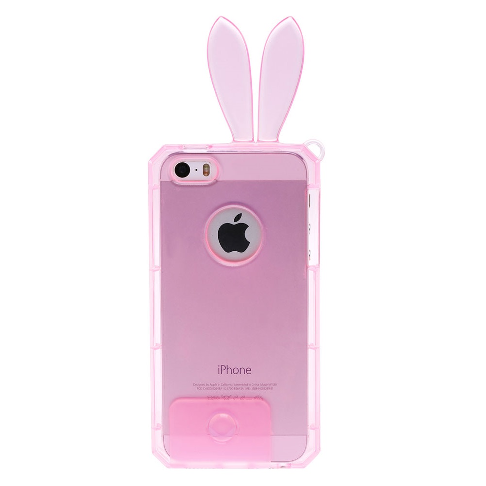 Rabbit Transparent TPU Case for iPhone 5/5s/SE - Baby Pink Rabbit Transparent TPU Case for iPhone 5/5s/SE - Baby Pink