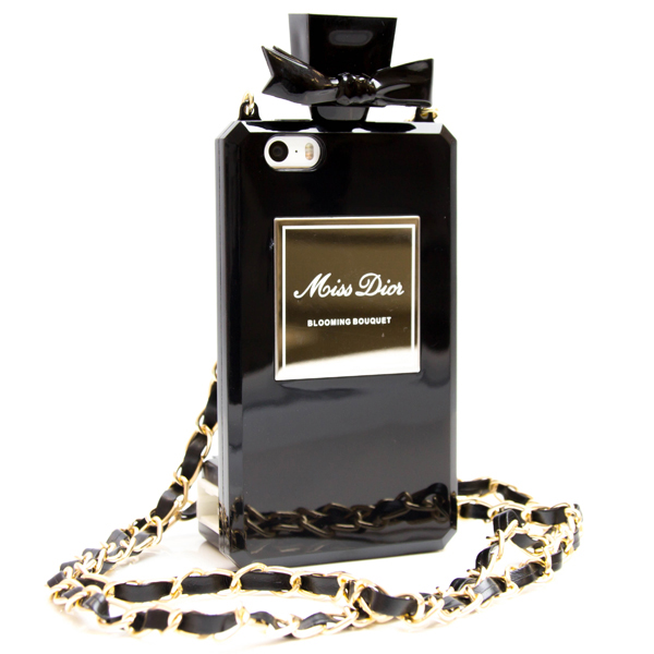 Miss Dior Perfume Bottle Case for iPhone 4/4s - Black 