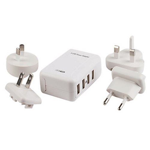 Thunder Traveler Charger 4 USB Port 5V 2A with 4 