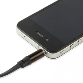 Kabel AUX 3.5mm HiFi Noodle Design 1m - Black - 3
