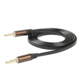 Kabel AUX 3.5mm HiFi Noodle Design 1m - Black - 4