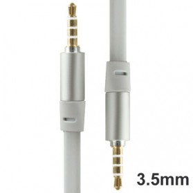 Kabel AUX 3.5mm HiFi Noodle Design 1m - White - 2