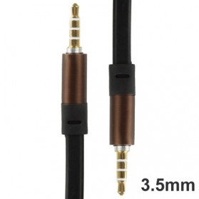 Kabel AUX 3.5mm HiFi Noodle Design 1m - Brown - 2