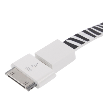 2 in 1 Zebra Texture Noodle Bracelet Style Micro USB to 2 in 1 Zebra Texture Noodle Bracelet Style Micro USB to