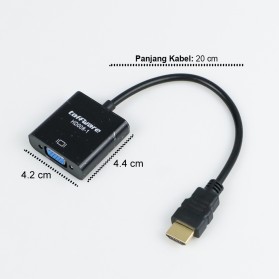 Taffware Adapter HDMI ke VGA Female dengan Audio - HD008-1 - Black - 7