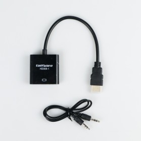 Taffware Adapter HDMI ke VGA Female dengan Audio - HD008-1 - Black - 8