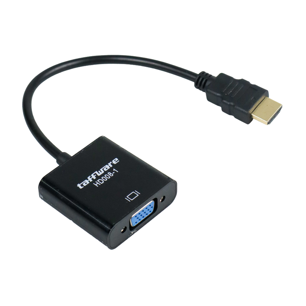 Taffware Adapter HDMI ke VGA Female dengan Audio HD0081 Black