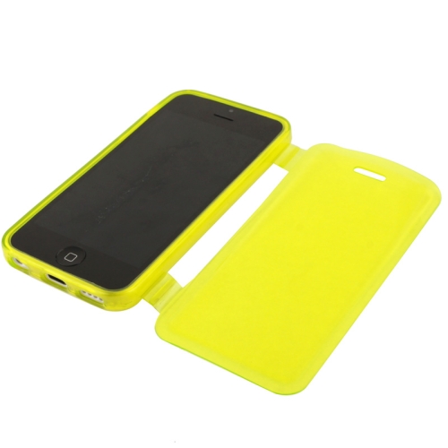 Touch Screen Translucent Horizontal Flip TPU Case with 