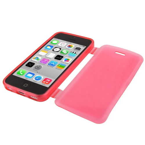 Touch Screen Translucent Horizontal Flip TPU Case with 