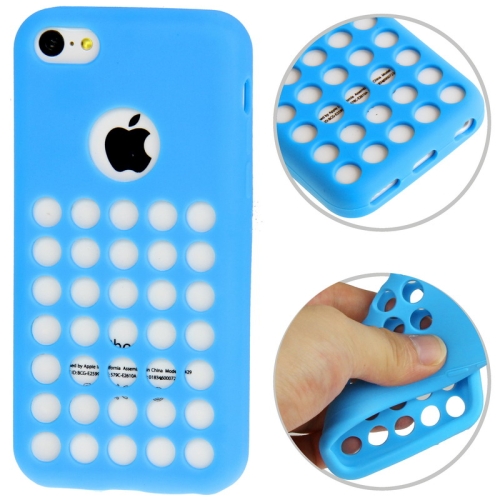 Hollow Dot TPU Case for iPhone 5C - Blue - JakartaNotebook.com