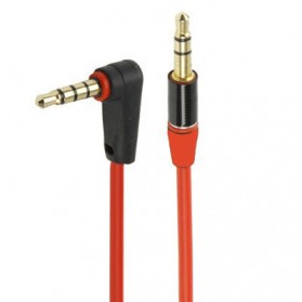 ROVTOP Kabel AUX 3.5mm HiFi Jack Gold Plated 120 cm - S-IP4G - Red