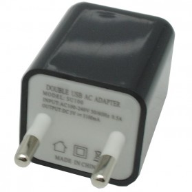 USB Charger 2 Port EU Plug - JBL1309 - Black - 2