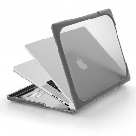 Shockproof Armor Case with Stand for Macbook Pro 16 Inch 2021 A2485 - Gray - 9