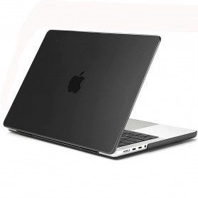 PFHEU Crystal Case for Macbook Pro 16 Inch A2485 - Black/Transparant - 1