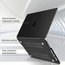 PFHEU Crystal Case for Macbook Pro 16 Inch A2485 - Black/Transparant - 2