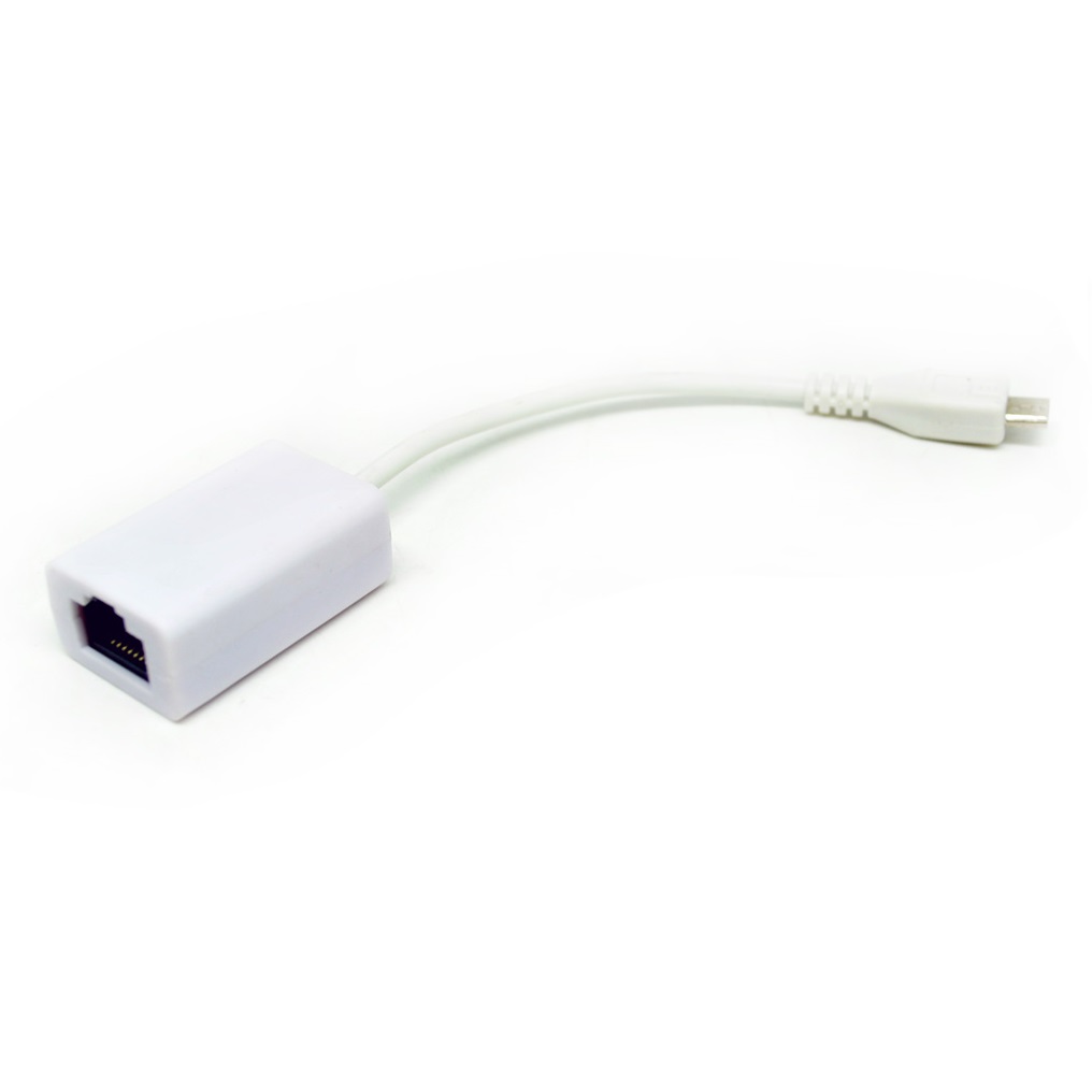 Micro USB Ethernet Adapter / LAN Adapter - White - JakartaNotebook.com
