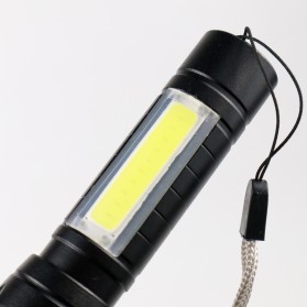 TaffLED Albinaly Senter LED USB Rechargeable Q5 + COB 2300 Lumens - 1517 - Black - 4