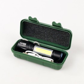 TaffLED Albinaly Senter LED USB Rechargeable Q5 + COB 2300 Lumens - 1517 - Black - 6
