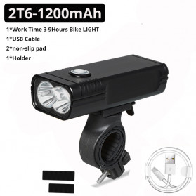 TRLIFE Lampu Sepeda Rechargeable 1200mAh LED XM-L T6 350 Lumens - NX3 - Black