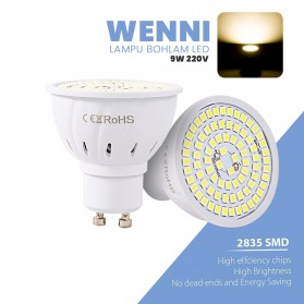 WENNI Lampu Bohlam LED Spotlight Bulb 80 LEDs 9W 220V GU10 - White - 1