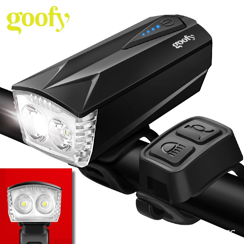 Goofy Lampu Sepeda LED  USB Rechargeable Cree T6 300 Lumens 