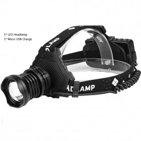 Litwod Senter Headlamp LED XHP70 1000 Lumens - P70 - Black - 11