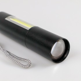 Shustar Senter Pocket LED Mini Rechargeable XPE + COB - S-211 - Black - 3
