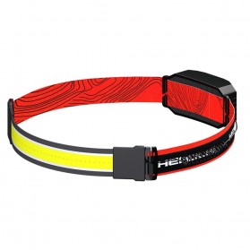 HEDOLIT Senter Kepala Headlamp LED COB USB Rechargeable - TM-G13 - Black/Red - 4