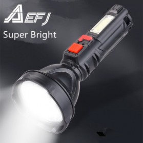 AEFJ Senter LED USB Rechargeable XPE + COB 800mAh - AE830 - Black