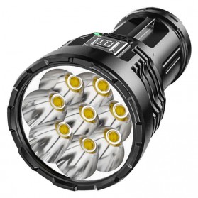 Zhiyu Senter LED Flashlight Waterproof USB Rechargeable XPE+COB - S11 - Black - 2