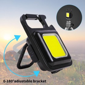 VKTECH Senter LED Portable Keychain Magnetic COB 500 Lumens - CB601 - Black