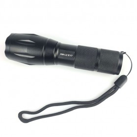 TaffLED Paket Senter LED Tactical Flashlight Cree XM L2 8000 Lumens + Baterai 18650 + Charger - E17 - Black - 3