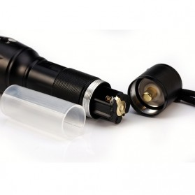 TaffLED Paket Senter LED Tactical Flashlight Cree XM L2 8000 Lumens + Baterai 18650 + Charger - E17 - Black - 9
