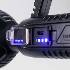 TaffLED Pocketman Senter LED Flashlight Waterproof USB Rechargeable Cree XPE - LH-A08 - Black - 3