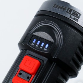TaffLED Senter LED Flashlight Torch Waterproof USB Rechargeable Cree XPE + COB 7800 Lumens - BL-822 - Black - 5