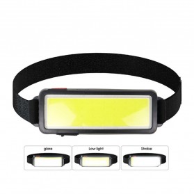Pocketman Senter LED Kepala Headlamp USB Rechargeable Waterproof COB 800 Lumens - TM-G14 - Black