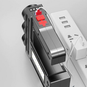 LINTEMAS Senter LED Flashlight Torch Waterproof USB Rechargeable 3 XPE COB - DT12 - Black - 2