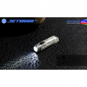 JETBeam Senter LED Mini One SC USB Rechargeable 5 Color 400 Lumens - Silver