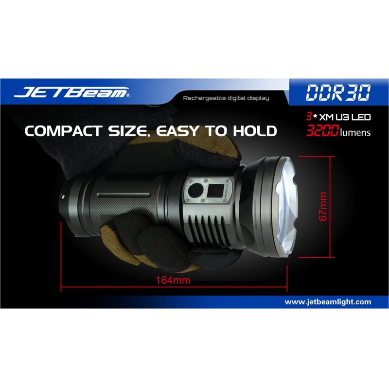 jetbeam ddr30 senter led cree xm l2 3300 lumens black jetbeam ddr30 senter led cree xm l2 3300 lumens black