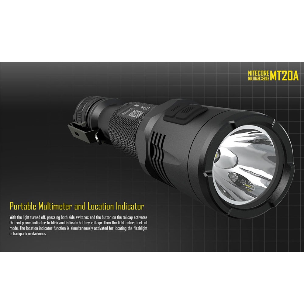 NITECORE MT20A Senter LED CREE XP-G2 360 Lumens - Black -