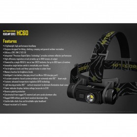 Nitecore HC60 Headlamp Series CREE XM-L2 U2 1000 Lumens - Black - 4