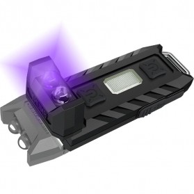 NITECORE Thumb LEO Senter LED USB Rechargeable 45 Lumens UV Light - Black - 1