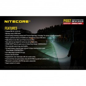 NITECORE P10GT Senter LED CREE XP-L HI V3 900 Lumens - Black - 8
