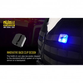 NITECORE Lampu Sinyal LED Mini Headlamp USB Rechargeable 20 Lumens - NU05 LE - Black - 9
