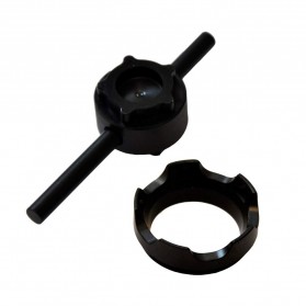 Nitecore Bezel Case Aksesoris Senter LED Stainless Steel For Nitecore P18 - Black - 4