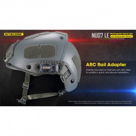 NITECORE NU07 LE Lampu Sinyal LED Mini Headlamp USB Rechargeable 15 Lumens - Black - 3