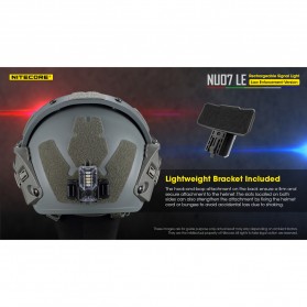 NITECORE NU07 LE Lampu Sinyal LED Mini Headlamp USB Rechargeable 15 Lumens - Black - 5