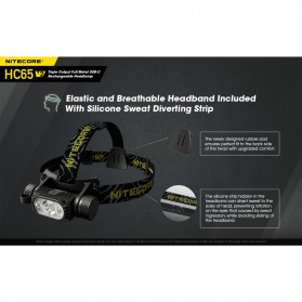 Nitecore HC65 V2 Headlamp Series SST-40-W LED 1750 Lumens - Black - 7