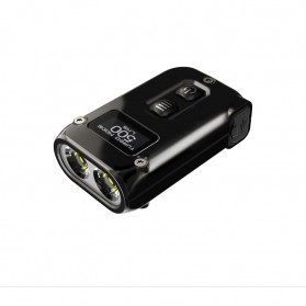 NITECORE Lampu Gantungan Kunci Intelligent Keychain Light with OLED Display - TINI2-SS - Black