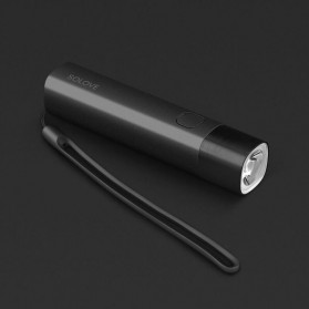 SOLOVE X3S Senter LED Flashlight Rechargerable + Powerbank 3000mAh - Black